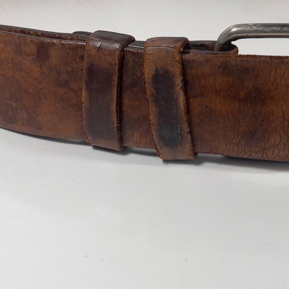 Wide Stamped Tooled Cut-out Vintage Leather Western Boho Belt Horseheads - Picture 14 of 16